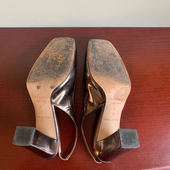 Kate Spade Metallic Slingback Heels - Picture 4 of 5